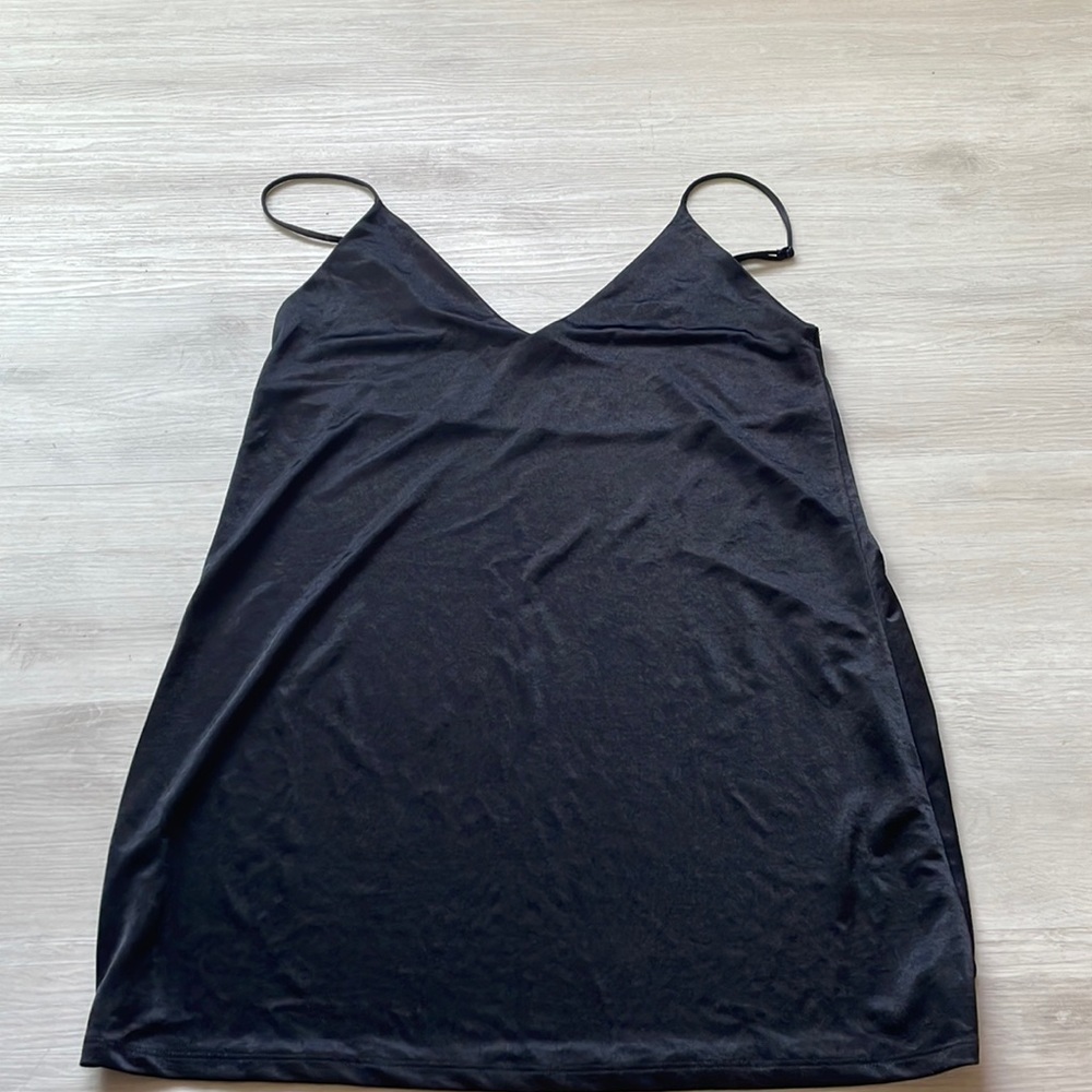 Zara black slip dress, size large